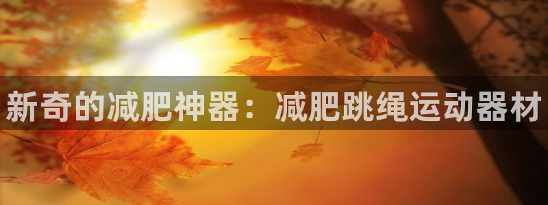 哈哈体育平台假的吗是真的吗吗：新奇的减肥神器：减肥跳绳运动器